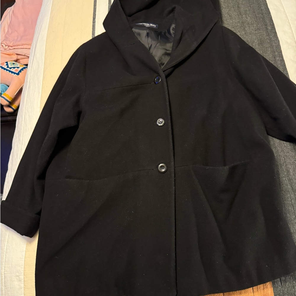 Women Wool Coat 3x Herman Kay